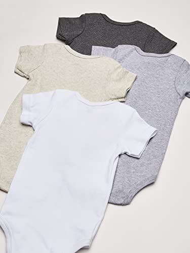 Hudson Baby Unisex Baby Cotton Bodysuits Heather Gray, 12-18 Months