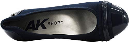 7 M US Anne Klein Sport Women's Guardian Leather Dress Pump Shoes Navy