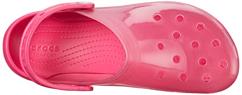 Crocs Unisex Men's and Women's Classic Translucent Clog, Candy Pink, 9 US
