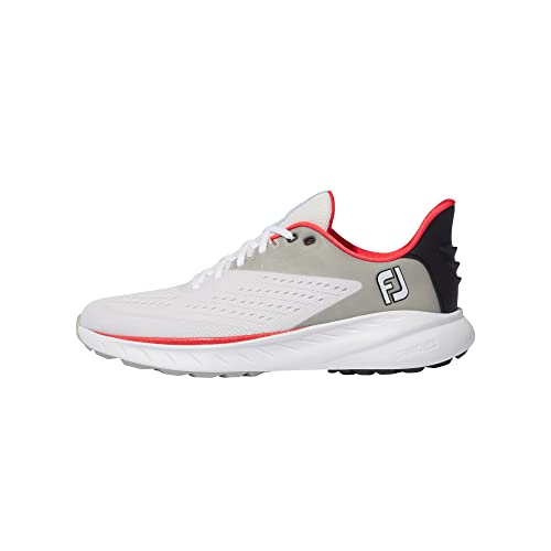 11 FootJoy Men's Fj Flex Xp Golf Shoe, White/Black/Red