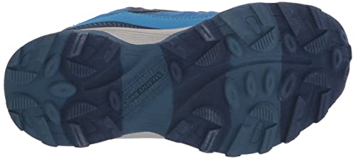 Merrell Moab Speed Low Alternative Closure Waterproof Hiking Sneaker, Blue, 3 US Unisex Big Kid