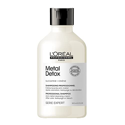 L'Oreal Professionnel Metal Detox | Anti-Breakage Shampoo For Damaged or Color-Treated Hair | Detoxifies and Prolongs Hair Color | For All Hair Types | Sulfate-Free | 10.1 Fl Oz