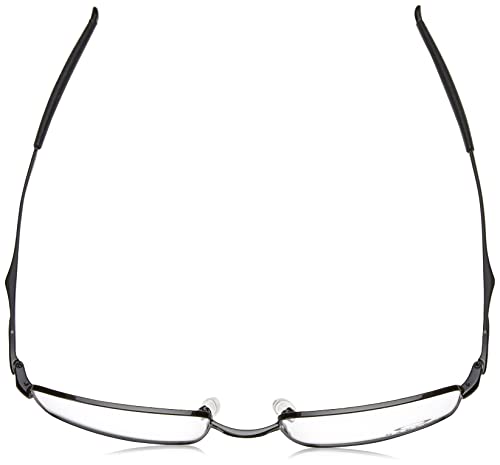 Oakley Men's Ox3136 Top Spinner 4b Rectangular Prescription Eyewear Frames, Polished Black/Demo Lens, 53 mm