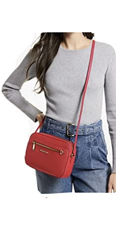Michael Kors Jet Set Large Leather Crossbody Bag (Dk Sangria)
