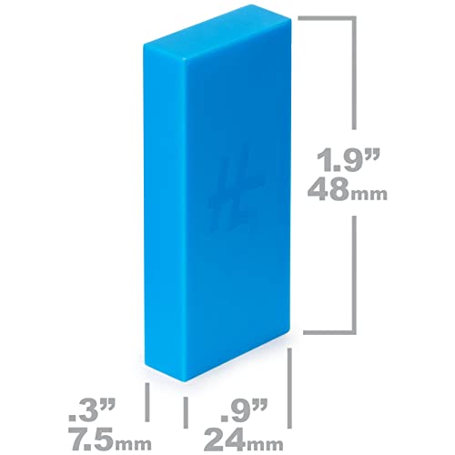 Spin Master Games H5 Domino Creations, 60-Piece Neon Blue/Green Set by Domino Artist Youtuber Lily Hevesh Classic Family Game, for Adults and Kids Ages 5 and up