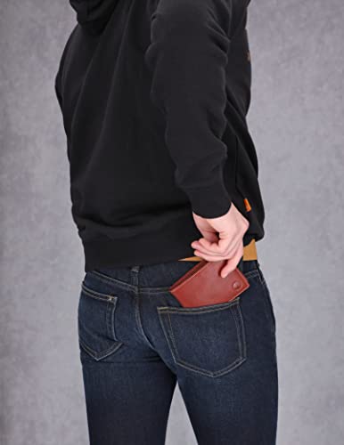 Timberland Men's Genuine Leather RFID Blocking Passcase Security Wallet, Brown, One Size