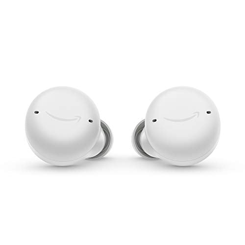 Echo Buds with Active Noise Cancellation (2021 release, 2nd gen) | Wireless earbuds with active noise cancellation and Alexa | Wireless charging case | Glacier White