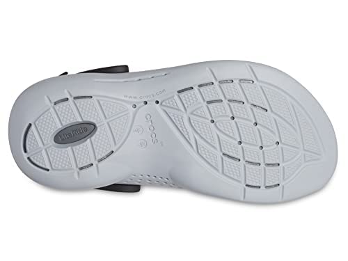 Crocs Unisex LiteRide 360 Clogs, Black/Slate Grey, 12 Men/14 Women