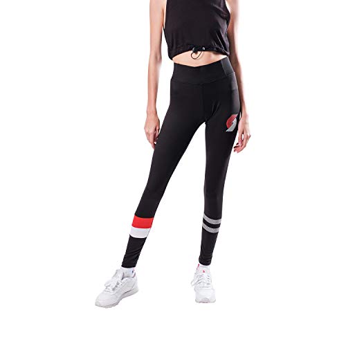 Ultra Game NBA Portland Trail Blazers Womens Leggings Perimeter Fitness Sport Yoga Pants, Black, X-Large