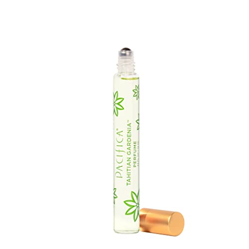Pacifica Beauty Tahitian Gardenia Rollerball Clean Fragrance Perfume, Made with Natural and Essential Oils, 0.33 Fl Oz | Vegan + Cruelty Free | Phthalate-Free, Paraben-Free | Travel Size