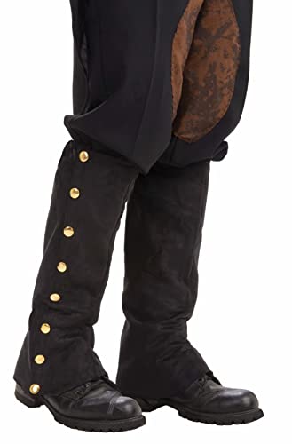 Forum Novelties Men's Adult Steampunk Suede Spats Costume Accessory, Black, One Size