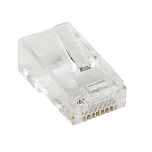 StarTech.com Cat5e RJ45 Stranded Modular Plug Connector - 50 Pkg - Bulk Cat 5e Plugs - 50x RJ45 Ends (CRJ4550PK)