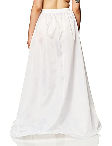 Leg Avenue Women's Long Hoop Skirt, White, One Size