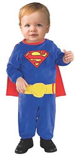 Rubie's baby boys Superman Classic Romper With Removable Cape Party Supplies, As Shown, Toddler US