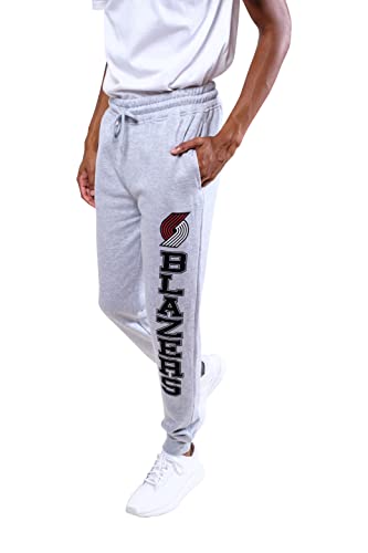 Ultra Game NBA Men's Soft Team Jogger Sweatpants, Heather Gray, Medium