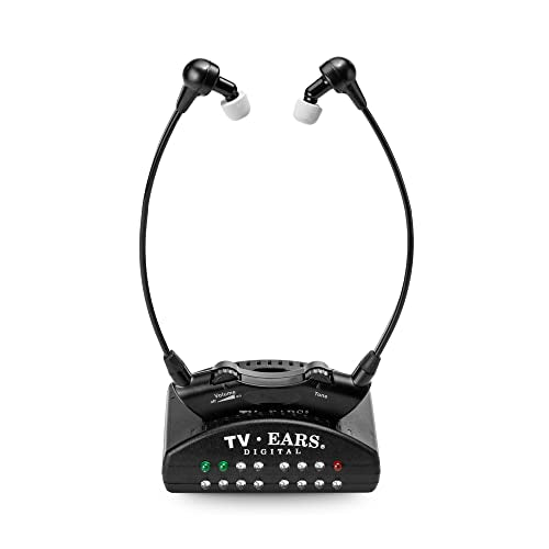 TV Ears Digital Wireless Headset System - Personal Volume Control, Quiet to Loud, Supports All TVs, Ideal for Seniors and Hearing Impaired, Infrared, Plug N' Play, No Pairing/Audio Delay, Dr Rec -11741