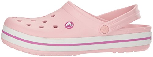 Crocs Unisex Crockband Clogs, Pearl Pink/Wild Orchid, 9 US Women