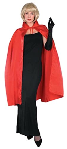 Rubie's Adult 45-Inch Satin Cape, Red, One Size