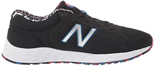 New Balance Kid's Fresh Foam Arishi V2 Lace-Up Running Shoe, Black/Oxygen Blue/Team Red, 4.5 M US Big Kid (8-12 Years)