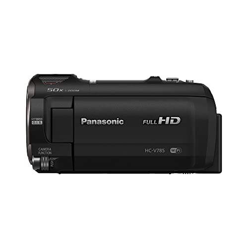Panasonic Full HD Video Camera Camcorder, 20X Optical Zoom, 1/2.3 Inch BSI Sensor, HDR Capture, Wi-Fi Smartphone HC-V785 (Black)