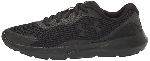 Under Armour Women's Surge 3 Running Shoe, Black (002)/Black, 10.5
