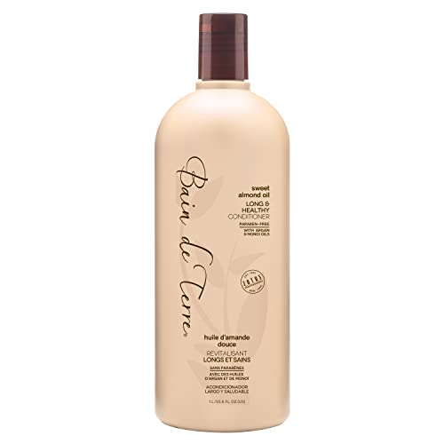 Bain de Terre Long and Healthy Conditioner | Sweet Almond Oil | Long and Growing Hair | Argan and Monoi Oils | Paraben Free | 33.8 Fl Oz