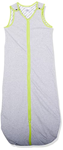 baby deedee 100% Cotton Sleeping Sack, Baby Sleeping Bag Wearable Blanket, Sleep Nest Lite, Infant and Toddler, Heather Gray Lime, Large (18-36 Months)