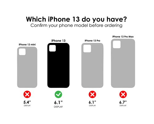 OtterBox Symmetry Series Case for iPhone 13 (Only) - Single Unit Ships in Polybag, Ideal for Business Customers - Black