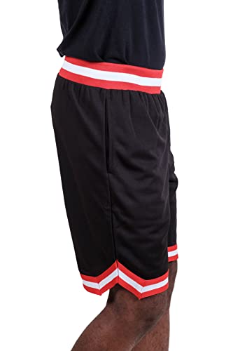 Ultra Game NBA Houston Rockets Mens Woven Basketball Shorts, Team Color, Medium