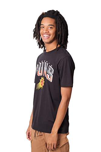 Ultra Game -NBA Phoenix Suns Mens Arched Plexi Short Sleeve Tee Shirt, Black, XX-Large