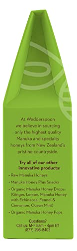 Wedderspoon Organic Manuka Honey Drops, Eucalyptus and Bee Propolis, 20 Count (4oz) (Pack of 1)| Genuine New Zealand Honey | Perfect Remedy For Dry Throats