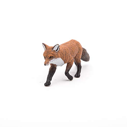 Papo -hand-painted - figurine -Wild animal kingdom - Fox -53020 -Collectible - For Children - Suitable for Boys and Girls- From 3 years old