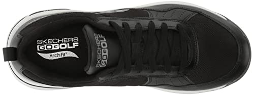 Skechers Men's Go Arch Fit Golf Shoe Sneaker, Black/White, 9.5