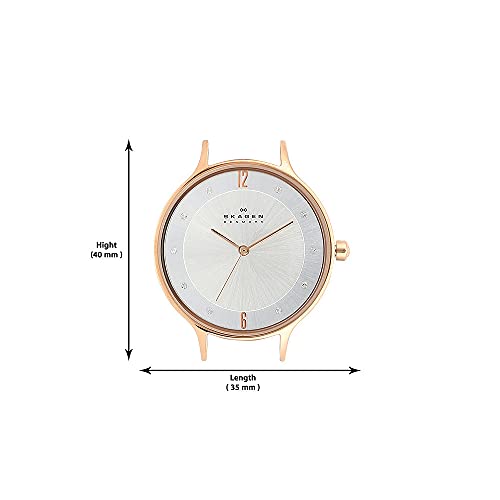 Skagen Women's Anita Quartz Analog Stainless Steel and Mesh Watch, Color: Rose Gold (Model: SKW2151)