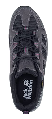 Jack Wolfskin Women's Vojo 3 Texapore Low W Hiking Boot, Dark Steel/Purple, 7.5