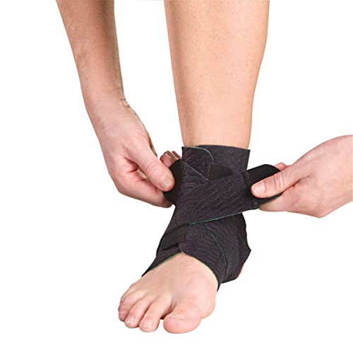 Mueller Sports Medicine Green Adjustable Ankle Support, For Men and Women, Black/Green, One Size Fits Most
