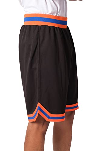 Ultra Game NBA New York Knicks Mens Woven Basketball Shorts, Team Color, Large