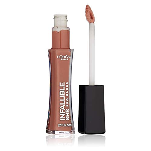 L’Oreal Paris Makeup Infallible 8 Hour Hydrating Lip Gloss, Barely Nude, 0.5 Ounce