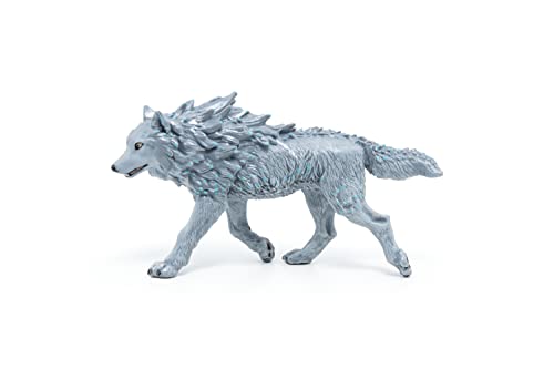 Papo -Hand-Painted - Figurine -Medieval-Fantasy -Ice Wolf -36033 - Collectible - for Children - Suitable for Boys and Girls - from 3 Years Old , Gray