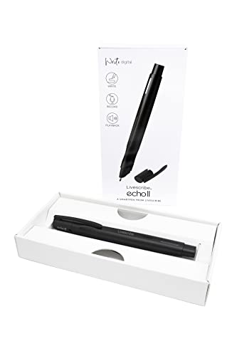 Livescribe Echo 2 Smartpen, Black Digital Pen, Bluetooth, Wireless, iOS, Android, Mac, Windows