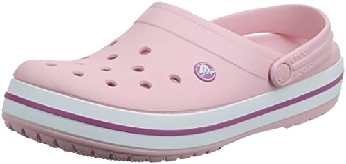 Crocs Unisex Crockband Clogs, Pearl Pink/Wild Orchid, 9 US Women