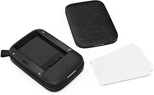 HP Sprocket Portable 2x3' Instant Color Photo Printer (Noir) Print Pictures on Zink Sticky-Backed Paper from your iOS and Android Device.