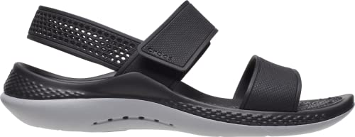 Crocs Women's Literide 360 Sandals | for Women Sandal, Black/Light Grey, 7 US