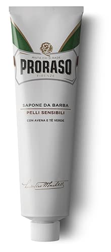 Proraso Shaving Cream for Men, Sensitive Skin Formula with Green Tea and Oatmeal, 5.2 Oz