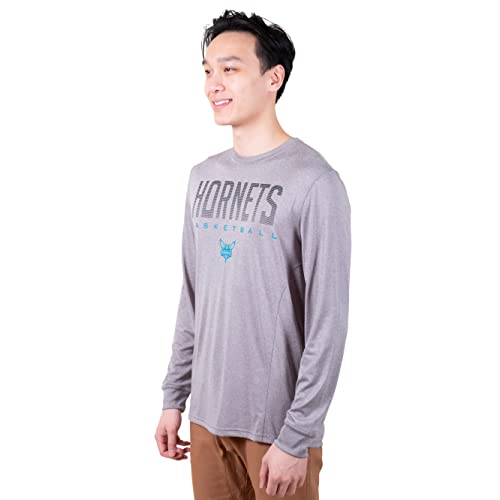 Ultra Game -NBA Men's Active Long Sleeve Pullover T-Shirt Heather Gray XX-Large