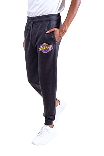 Ultra Game NBA Men's Soft Fleece Active Jogger Sweatpants Heather Charcoal18 Large