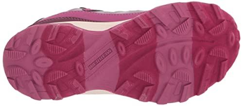 Merrell Moab Speed Low Alternative Closure Waterproof Hiking Sneaker, Grey/Berry, 4 US Unisex Big Kid