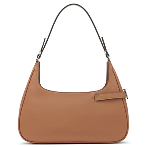 Calvin Klein Jade Top Zip Shoulder Bag, Caramel,One Size