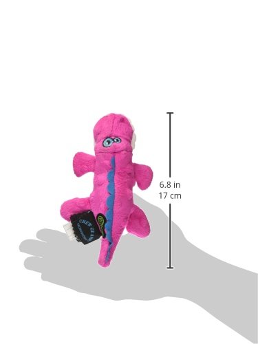 goDog Gators Just for Me Squeaker Plush Pet Toy for Dogs and Puppies, Soft and Durable, Tough and Chew Resistant, Reinforced Seams - Pink, Mini