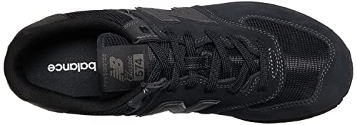 New Balance Men's 574 Core Sneaker, Black/Black, 8